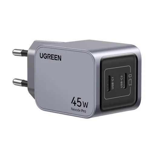 Ugreen Nexode Pro 45W hálózati töltő, 2x USB-C (szürke) - 2