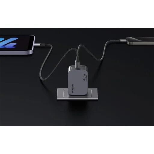 Ugreen Nexode Pro 45W hálózati töltő, 2x USB-C (szürke) - 4