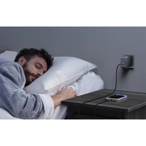 Hálózati töltő Ugreen Nexode Air 100W, 3x USB-C, USB (szürke) - 6