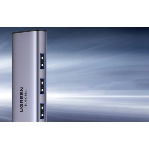 UGREEN CM511 5 az 1-ben USB-C hub, 3 portos USB3.0 + HDMI + TF/SD (szürke) - 5