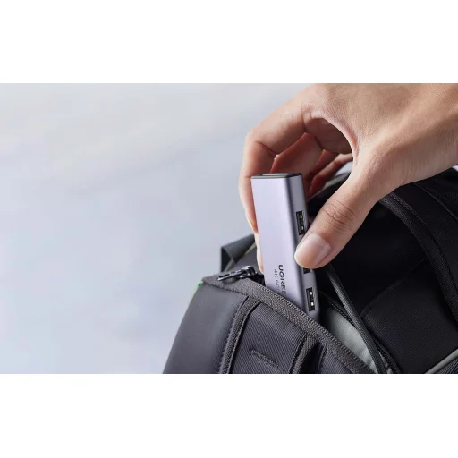 UGREEN CM511 5 az 1-ben USB-C hub, 3 portos USB3.0 + HDMI + TF/SD (szürke) - 7