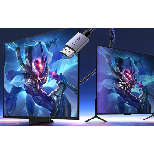 DisplayPort 1.4 kábel Ugreen DP120, 8K 60Hz, 32.4Gbps, 1m (fekete) - 6