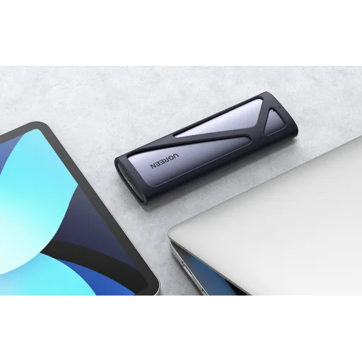UGREEN CM400 M.2 SSD ház, NVMe, SATA, 10 Gbps, USB-C (szürke) - 2