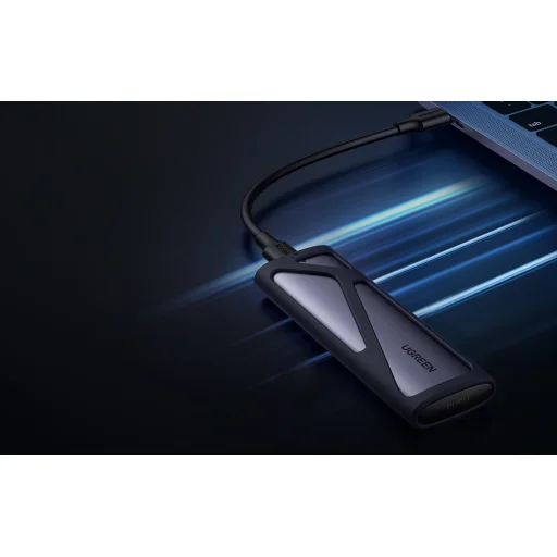 UGREEN CM400 M.2 SSD ház, NVMe, SATA, 10 Gbps, USB-C (szürke) - 3