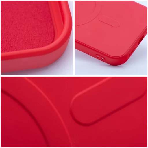 SILICONE MAG COVER tok kompatibilis MagSafe-fel IPHONE 12 Pro piros - 4