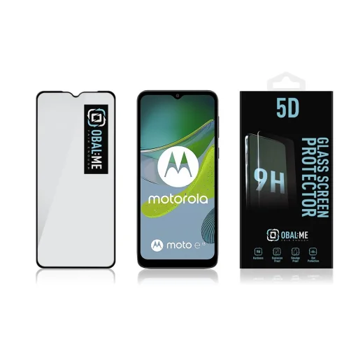 OBAL:ME 5D üvegfólia Motorola E13 fekete - 3