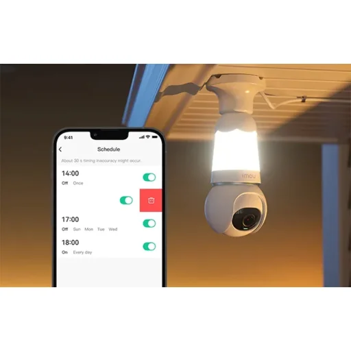 2 az 1-ben izzó és 360°-os kültéri kamera WiFi IMOU Bulb Cam 5MP - 5