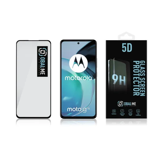 OBAL:ME 5D üvegfólia Motorola G72 fekete - 3