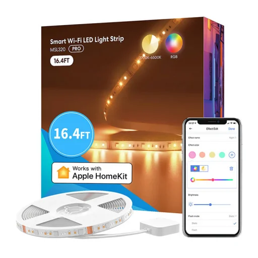 Intelligens Wi-Fi LED csík RGBWW (5 méter) Meross MSL320 (HomeKit) - 2