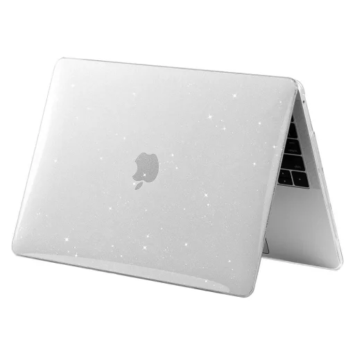 Tech-Protect SmartShell tok MacBook Air 13" M2 / M3 / 2022-2024 - átlátszó és csillámos - 2