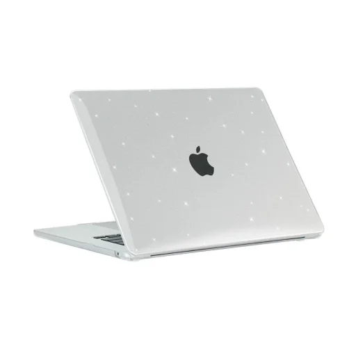 Tech-Protect SmartShell tok MacBook Air 15" (M2-M3 / 2023-2026) - átlátszó és csillogó - 4