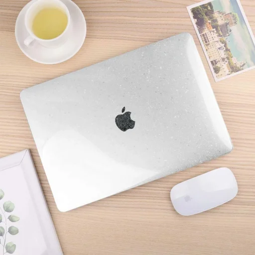 Tech-Protect SmartShell tok MacBook Air 15" (M2-M3 / 2023-2026) - átlátszó és csillogó - 8