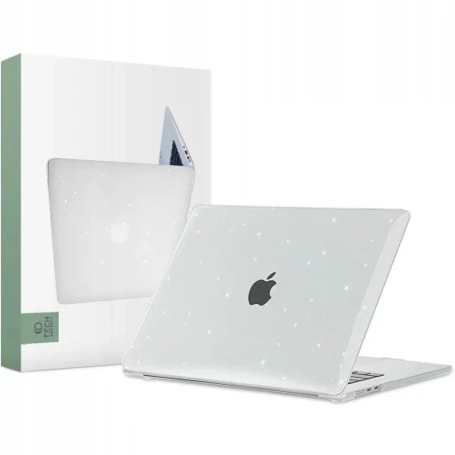 Tech-Protect SmartShell tok MacBook Air 15" (M2-M3 / 2023-2026) - átlátszó és csillogó - 1