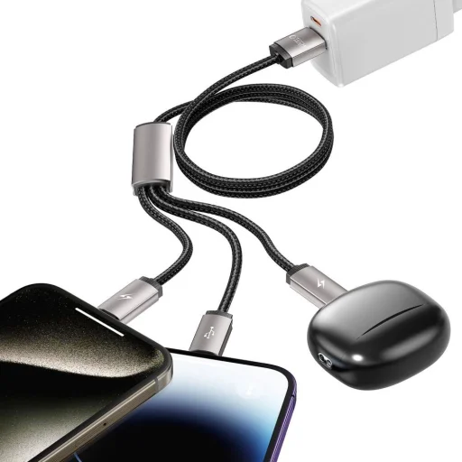 Tech-Protect UltraBoost 3in1 USB-A - Lightning / USB-C / micro USB 3.5A kábel 1m - szürke - 5