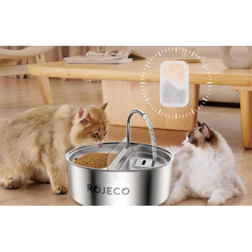 Szűrők rozsdamentes acél kisállat itatóhoz és etetőhöz 2 az 1-ben 3.2l Rojeco - 2
