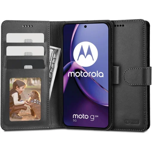 Tech-Protect Wallet tok Motorola Moto G84 5G - fekete - 1