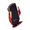 FORCELL autós tartó vezeték nélküli töltéssel, automatikus szenzorral + mágneses adapterek HS1 15W piros thumbnail