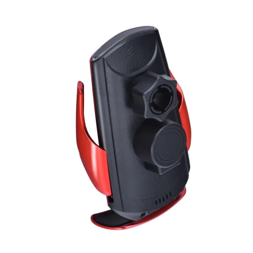 FORCELL autós tartó vezeték nélküli töltéssel, automatikus szenzorral + mágneses adapterek HS1 15W piros - 7