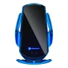 FORCELL autós telefontartó vezeték nélküli töltéssel automata szenzorral + mágneses adapterek HS1 15W kék thumbnail