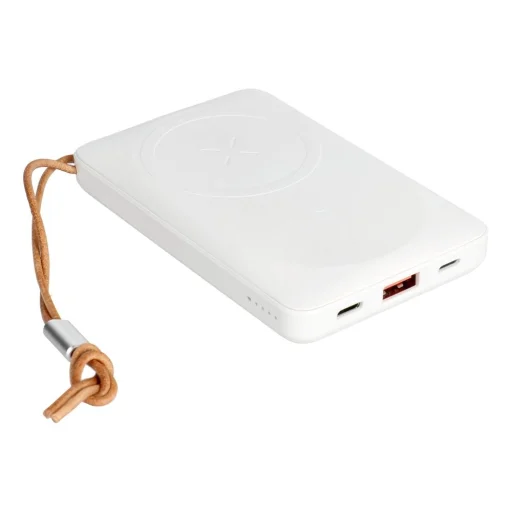 VEGER powerbank 10 000 mAh vezeték nélküli töltéssel MagSafe kompatibilitással PD QC3.0 2A 20W MagOn (VP1151 / W1151) fehér - 1