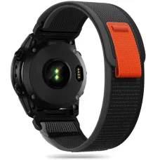 Tech-Protect Nylon Szíj Garmin Fenix 5/6/6 Pro/7 - Fekete/Narancs