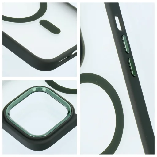 MATTE MAG TAKARÓ tok kompatibilis MagSafe technológiával IPHONE 16 Pro zöld - 4