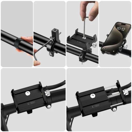 Tech-Protect V4 telefon tartó kerékpár kormányra - fekete - 6