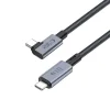 Tech-Protect UltraBoost Max L USB-C 4.0 (egyenes) / USB-C 4.0 (szögletes) PD kábel 240W 8K 40Gbps 1.5m - szürke - 3