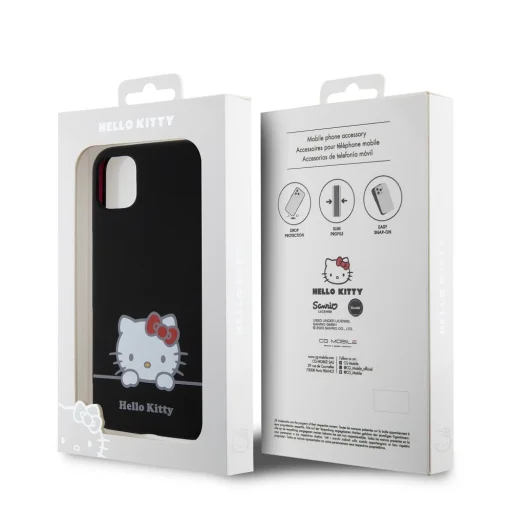 Hello Kitty Liquid Silicone Daydreaming Logo tok iPhone 11-hez Fekete - 7