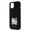 Hello Kitty Liquid Silicone Daydreaming Logo tok iPhone 13-hoz, fekete thumbnail
