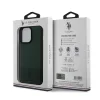 U.S. Polo PU Leather Mesh Pattern Double Horse tok iPhone 15 Pro Max - Zöld thumbnail