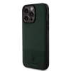 U.S. Polo PU Leather Mesh Pattern Double Horse tok iPhone 15 Pro Max - Zöld thumbnail