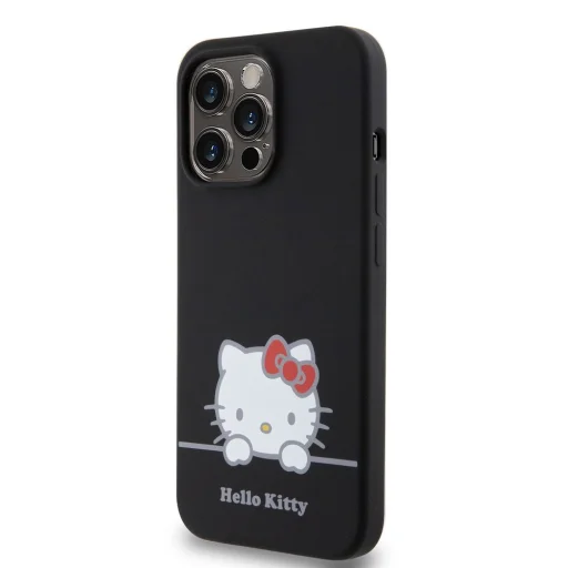Hello Kitty Liquid Silicone Daydreaming Logo tok iPhone 13 Pro fekete - 2