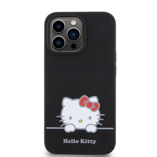 Hello Kitty Liquid Silicone Daydreaming Logo tok iPhone 13 Pro fekete - 3