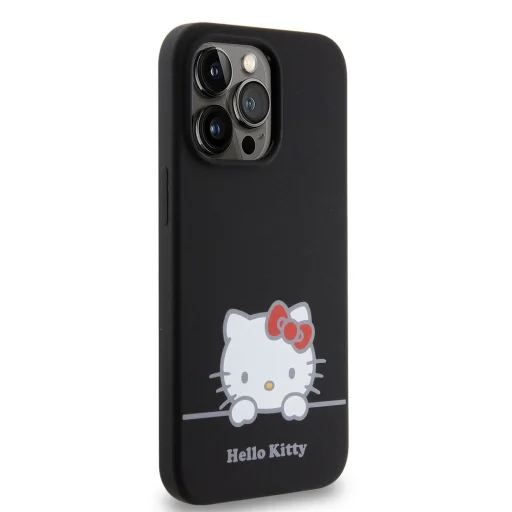 Hello Kitty Liquid Silicone Daydreaming Logo tok iPhone 13 Pro fekete - 4