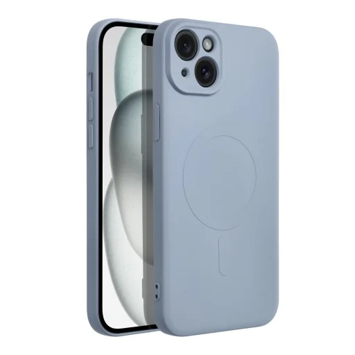 SILICONE MAG COVER tok kompatibilis MagSafe-fel IPHONE 15 Plus-hoz világoskék - 2