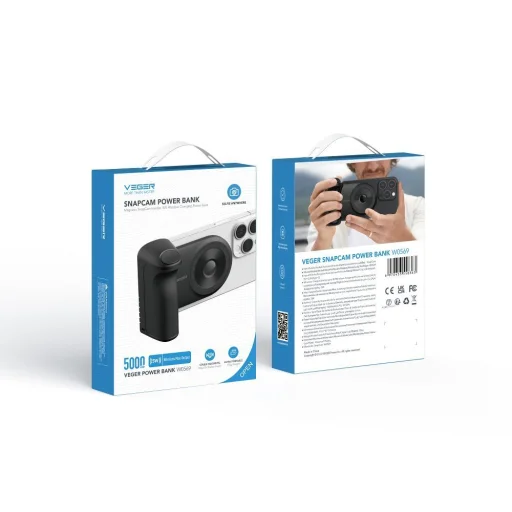 VEGER powerbank 5 000 mAh kompatibilis MagSafe PD QC3.0 20W Tourist (W0569) fekete - 16