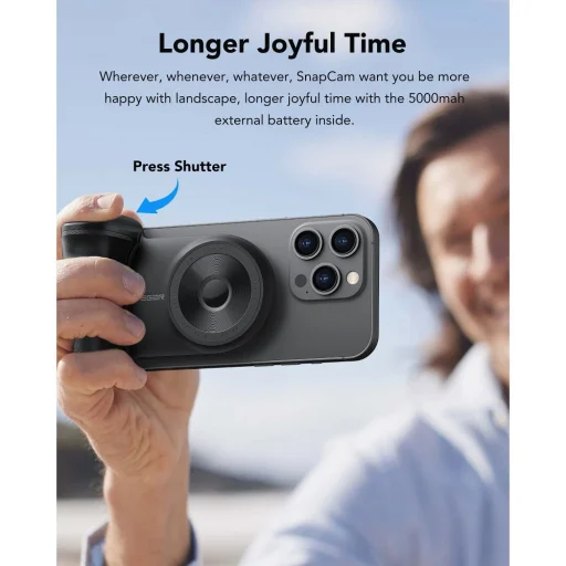 VEGER powerbank 5 000 mAh kompatibilis MagSafe PD QC3.0 20W Tourist (W0569) fekete - 5