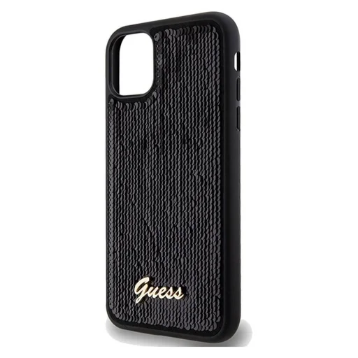 GUESS tok IPHONE 11 GUHCN61PSFDGSK (Sequin Script Metal) fekete tok - 6