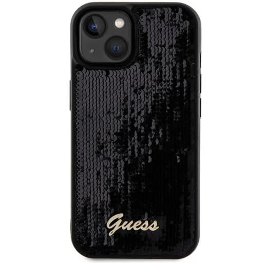 GUESS tok iPhone 14 GUHCP14SPSFDGSK (Sequin Script Metal) fekete - 3