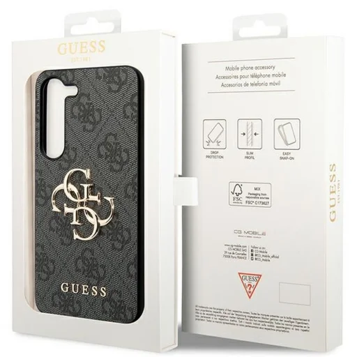 GUESS puzdro pre Samsung Galaxy S23 FE GUHCS23FE4GMGGR (Big Metal Logo) sivé - 8