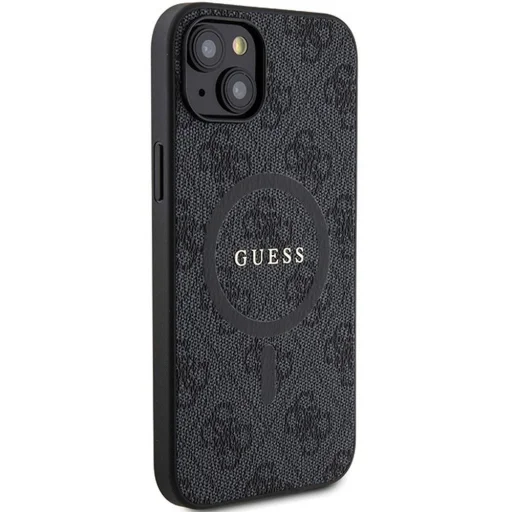 GUESS tok IPHONE 14-hez kompatibilis MagSafe GUHMP14SG4GFRK (4G Ring classic logo) fekete - 4
