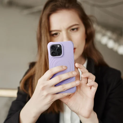 Silikónový kryt Zefir Mag kompatibilný s MagSafe IPHONE 14 PRO MAX fialový - 3