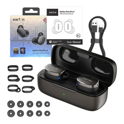 EarFun Free Pro 3 TWS fülhallgató, ANC (fekete) - 7