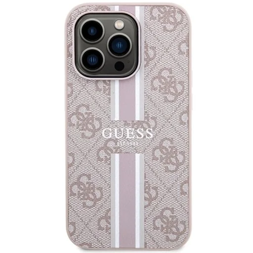 Guess 4G Printed Stripes MagSafe tok iPhone 15 Pro - rózsaszín - 3