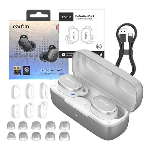 EarFun Free Pro 3 TWS fülhallgató, ANC (fehér) - 4