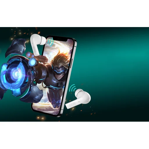 QCY T18 TWS fülhallgató (fehér) - 12