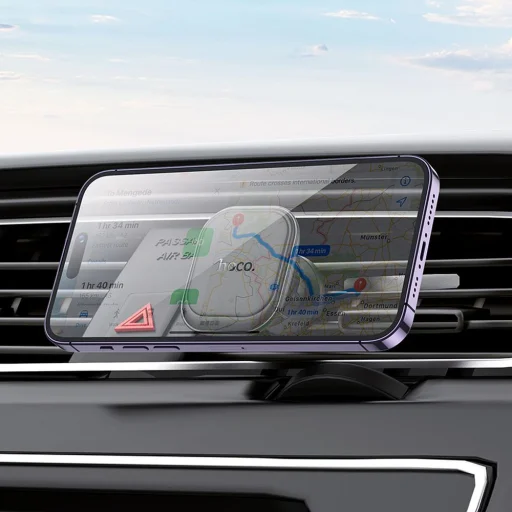 HOCO mágneses autós tartó légterelőhöz H29 fekete - 8