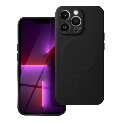 SILICONE MAG COVER tok kompatibilis MagSafe-fel az IPHONE 16 Pro Max-hoz fekete - 1