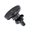 Autós telefontartó légbeömlőre vezeték nélküli töltéssel, MagSafe töltés támogatás 15W D7 fekete thumbnail